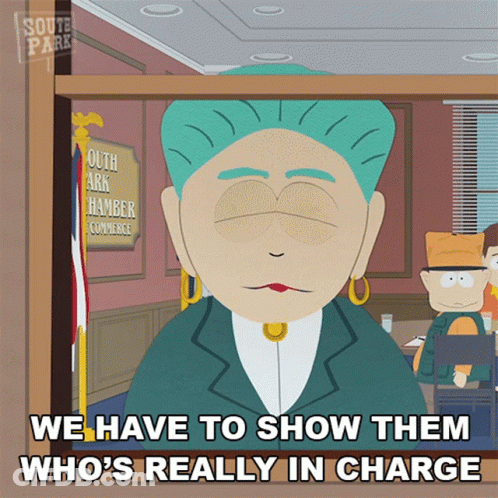 Woman Holding South Park Sign GIF