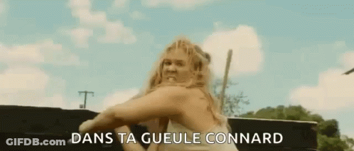 Woman Holding Stick Dans Ta Gueule Connard GIF