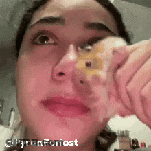 Woman Holding Stuffed Animal Saying Pyraaforlost GIF