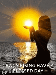 Woman Holding Sun Silhouette GIF