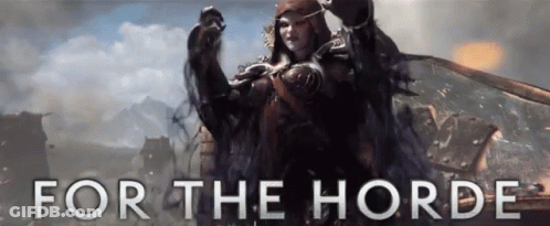 Woman Holding Sword For The Horde GIF