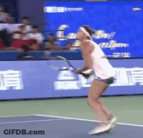 Woman Holding Tennis Racquet GIF