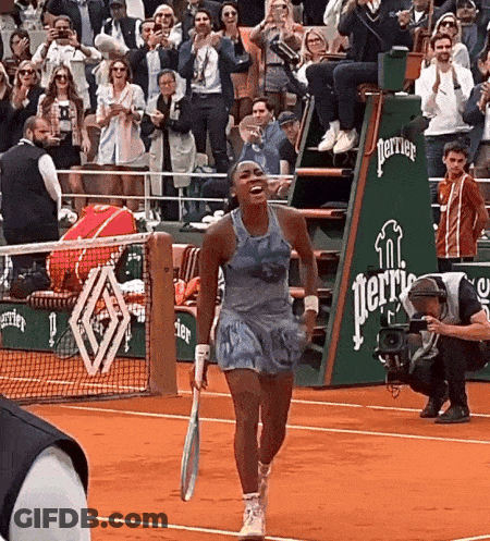 Woman Holding Tennis Racquet GIF