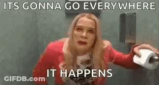 Woman Holding Toilet Paper GIF