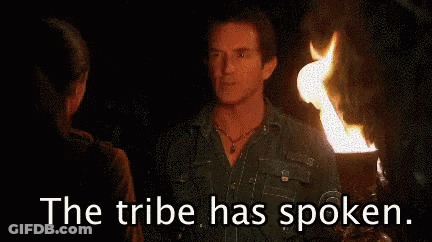 Woman Holding Torch Saying The Tribe Has Spoken GIF