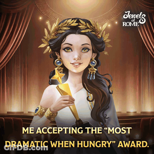 Woman Holding Trophy Jewels Of Rome GIF