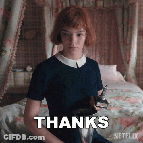 Woman Holding Trophy Thanks GIF