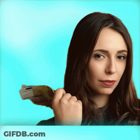 Woman Holding United States Sign GIF