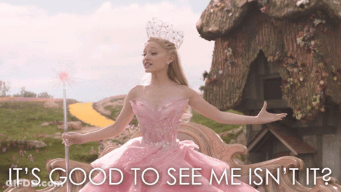 Woman Holding Wand: It's Good To See Me GIF