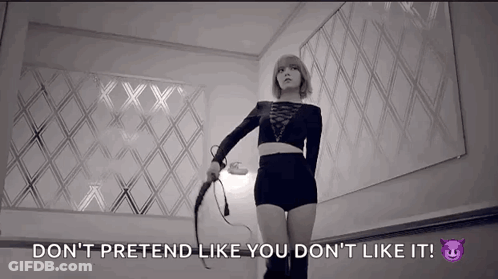 Woman Holding Whip Do Not Pretend GIF