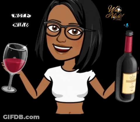 Woman Holding Wine Glass And Bottle GIF