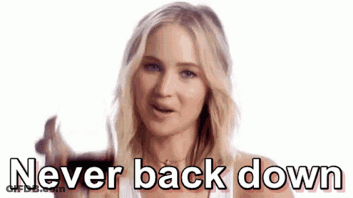 Woman Holding Wine Never Back Down GIF