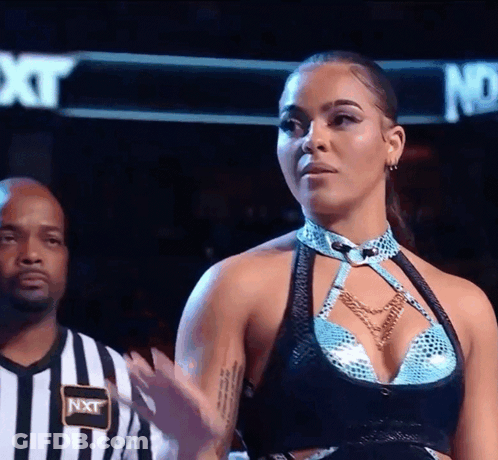Woman Holding WWE Championship Belt GIF