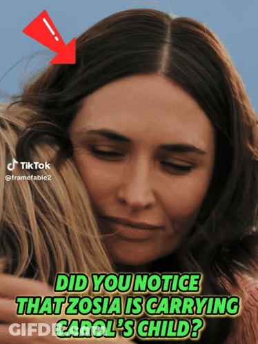 Woman Hugging Another Woman With Did You Notice That Zosia Is Carrying Carol's Child GIF