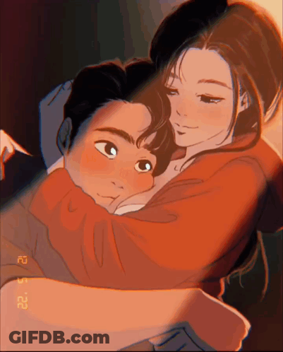 Woman Hugging Man GIF