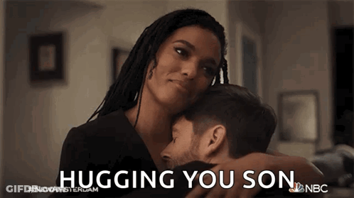 Woman Hugging Man Hugging You Son GIF