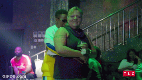 Woman Hugging Man In Club TLC GIF