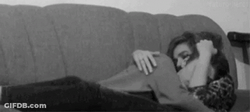 Woman Hugging Man On Couch GIF