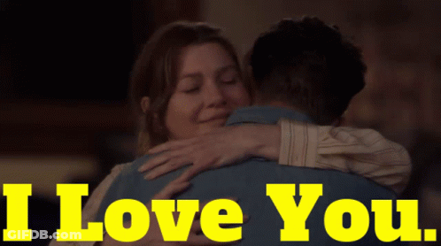 Woman Hugging Man Saying I Love You GIF