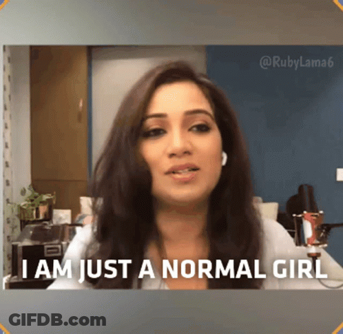 Woman I Am Normal Girl Blue Wall GIF