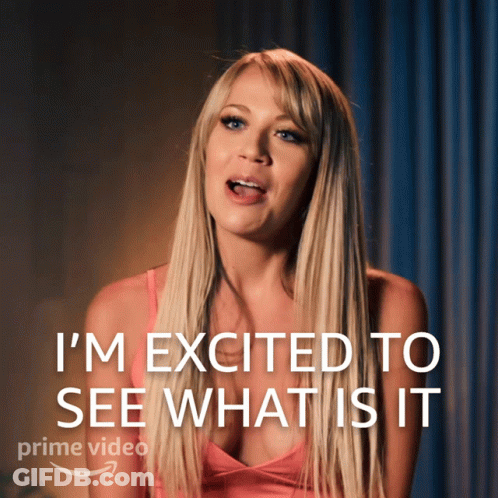 Woman I'm Excited To See What Is It Prime Video Ad GIF