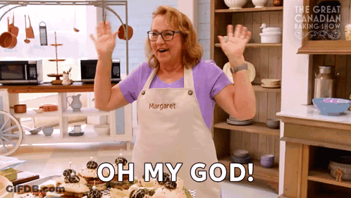 Woman In Apron With Margaret GIF