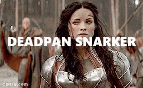 Woman In Armor Deadpan Snarker GIF