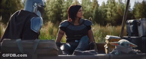 Woman In Armor Sitting In Boat GIF