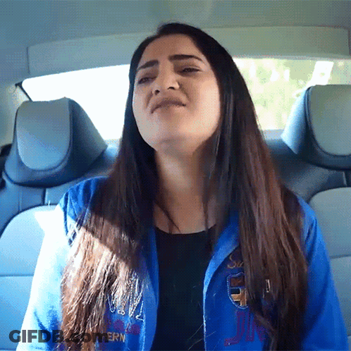 Woman In Back Seat Blue Jacket Southern GIF