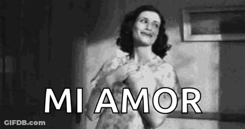 Woman In Bathrobe Mi Amor Black And White GIF
