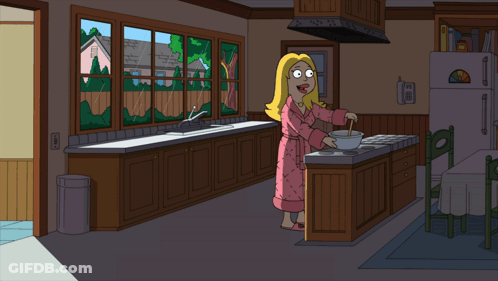 Woman In Bathrobe Mixing In Bowl GIF