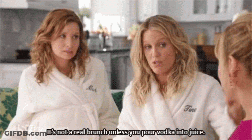 Woman In Bathrobe Saying Not Real Brunch Without Vodka GIF