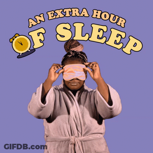 Woman In Bathrobe With Extra Hour Of Sleep GIF