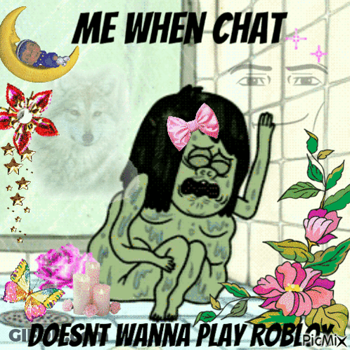 Woman In Bathtub Me When Chat Doesn't Wanna Play Roblox GIF