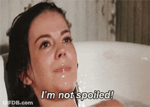 Woman In Bathtub Saying I'm Not Spoiled GIF