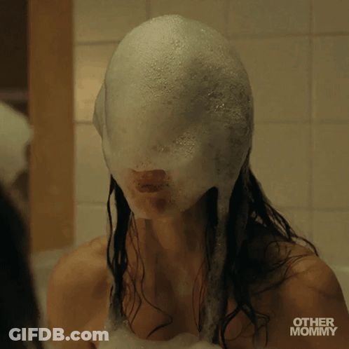 Woman In Bathtub With Soap On Face Other Mommy GIF