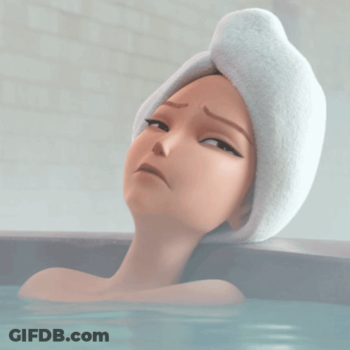 Woman In Bathtub With Towel On Head GIF
