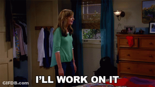 Woman In Bedroom Saying I'll Work On It GIF