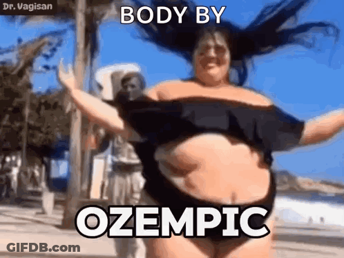 Woman In Bikini Dancing Body By Ozempic GIF