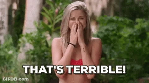 Woman In Bikini Laughing Covering Mouth GIF