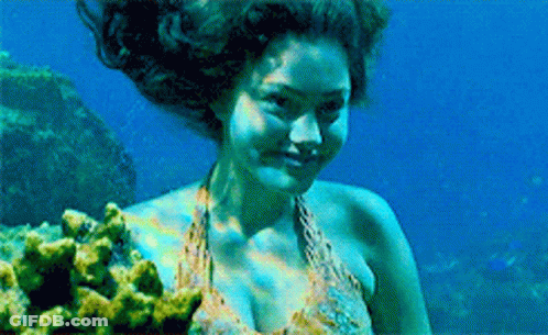Woman In Bikini Swimming Underwater GIF