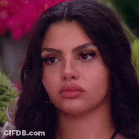 Woman In Bikini Top And Black Necklace Funny Face GIF