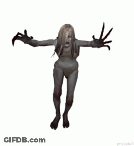 Woman In Bikini With Sharp Claws GIF