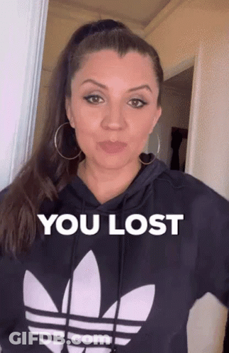 Woman In Black Adidas Hoodie Standing GIF