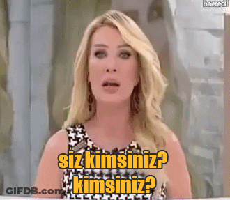 Woman In Black And White Dress Siz Kimsiniz Kimsiniz GIF