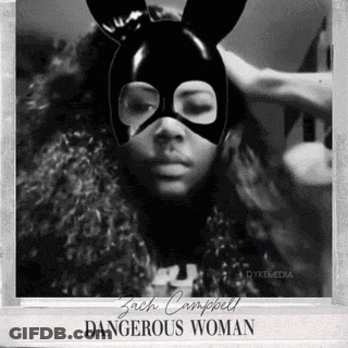 Woman In Black And White Mask Zach Campbell Dangerous Woman GIF
