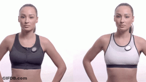 Woman In Black And White Sports Bras GIF