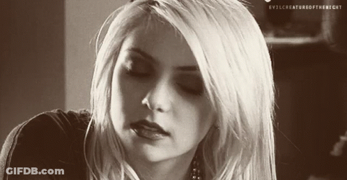 Woman In Black And White With Evil Creature Of The Night GIF