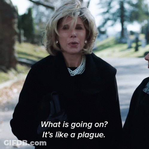 Woman In Black Coat Says What Is Going On GIF