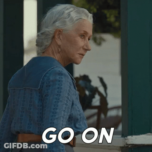 Woman In Black Dress At Table Says Hell Is Frosty GIF